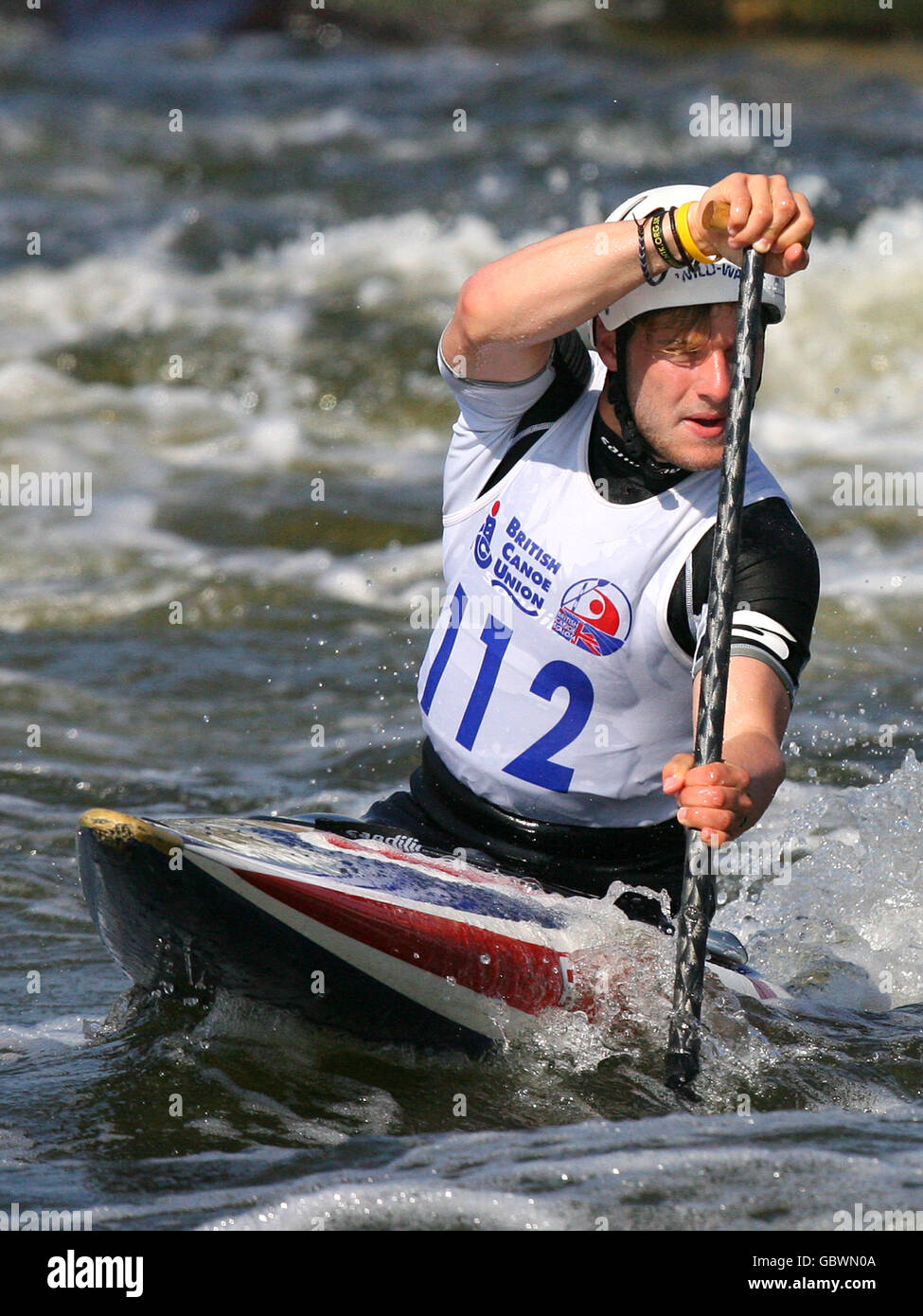 Wassersport - Kanuslalom-Europameisterschaften 2009 - Holme Pierrepont. Der britische Matthew Lister während der Vorläuferveranstaltung Stockfoto
