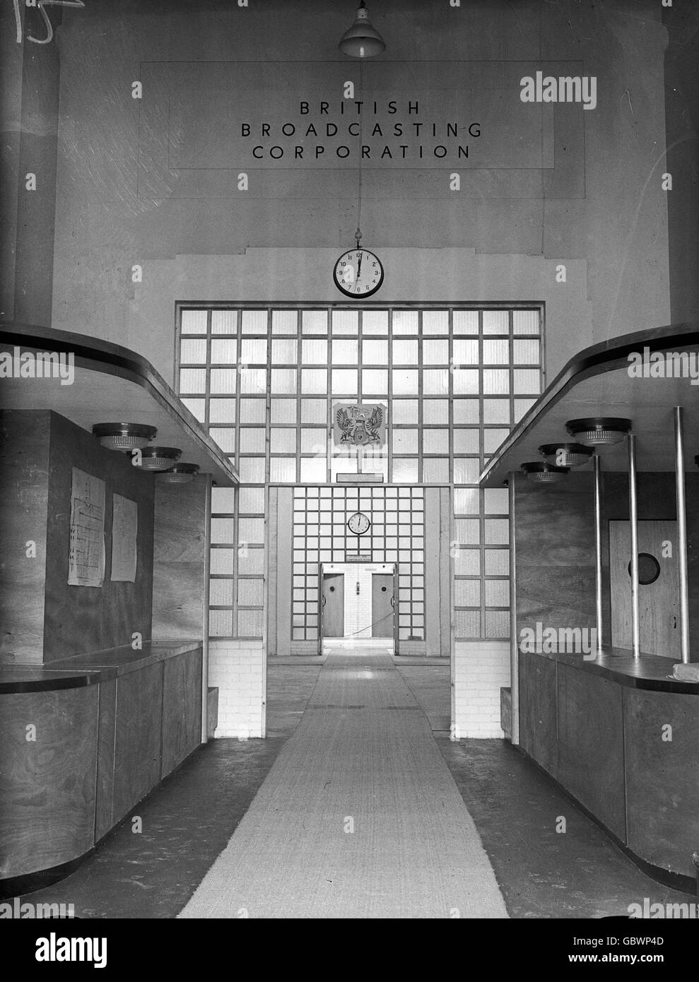 Olympische Spiele - BBC Broadcasting Center für die Olympischen Spiele 1948 in London - Palace of Arts, Wembley. Die Außenseite des BBC Broadcasting Center im Palast der Künste, Wembley Stockfoto