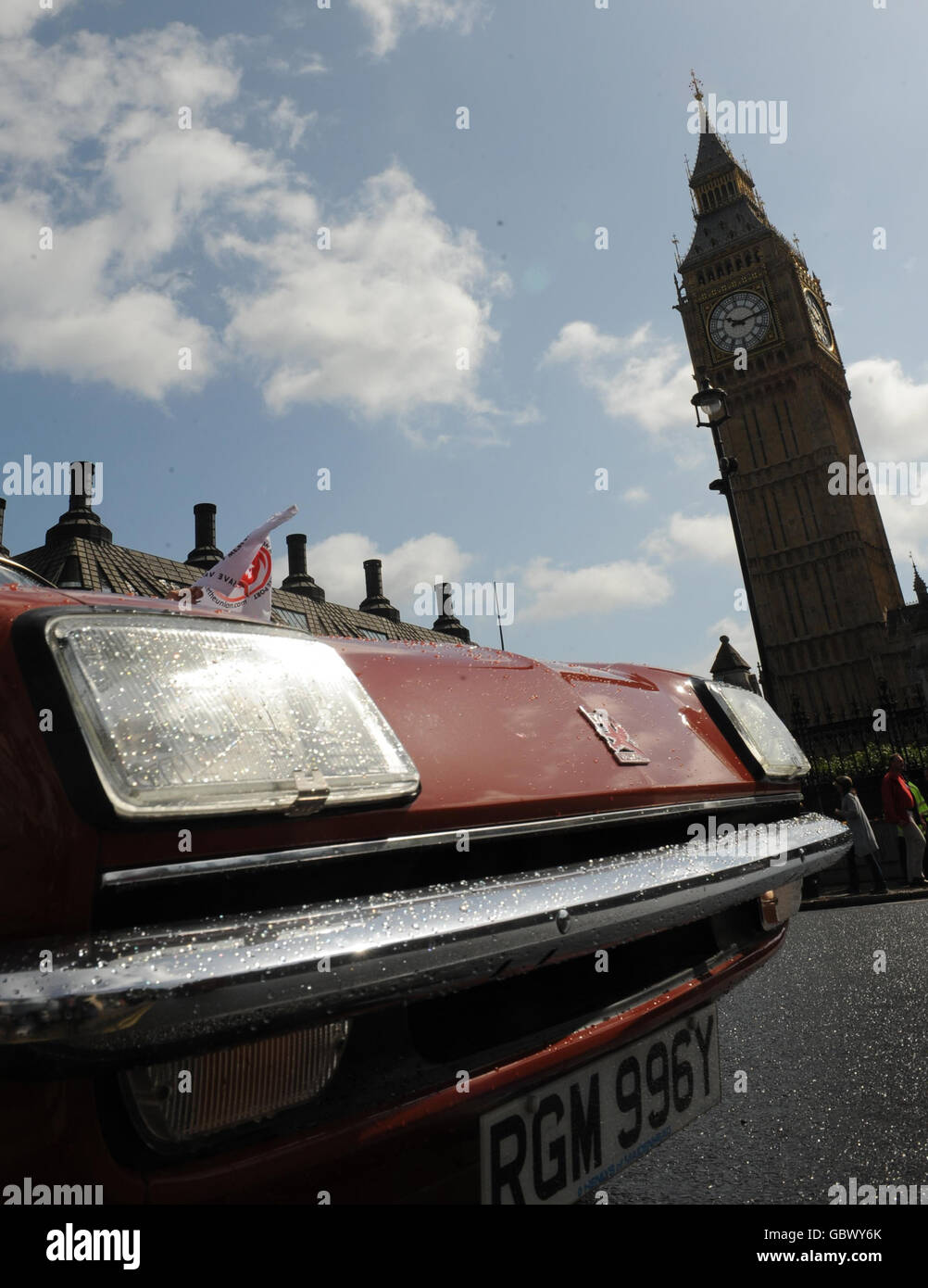 Opel-Arbeiter in Westminster Stockfoto