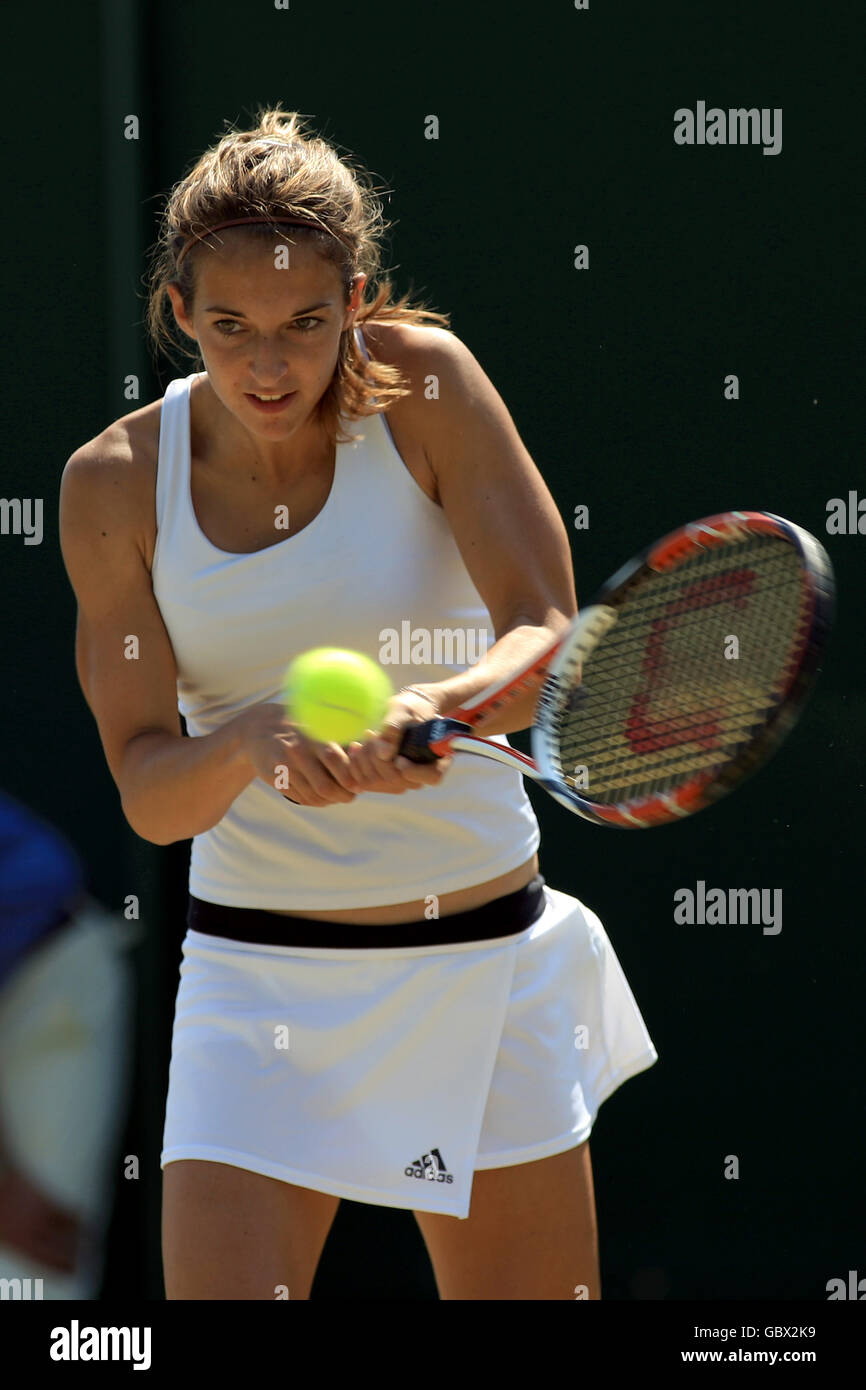 Tennis - Wimbledon Championships 2009 - Tag 8 - All England Lawn Tennis und Croquet Club. Die Großbritanniens Stephanie Cornish in Aktion während ihres Einzelspiel der 2. Runde für Mädchen Stockfoto