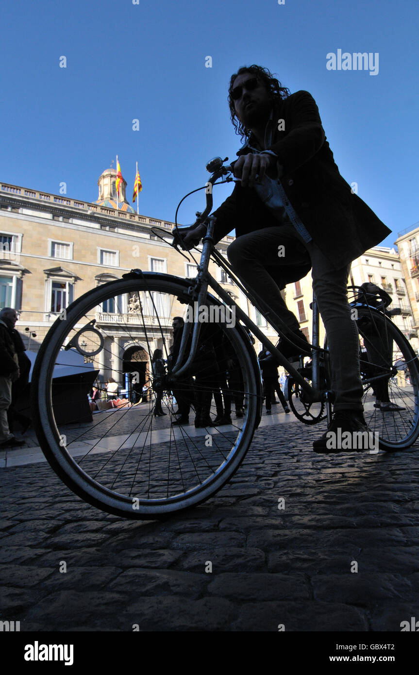 Plaça de Sant Jaume Platz, Barcelona, Katalonien, Spanien Stockfoto