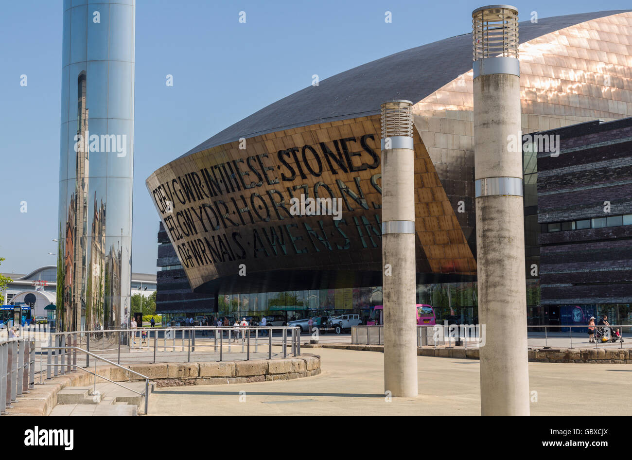 Wales Millennium Centre, Bucht von Cardiff, UK Stockfoto
