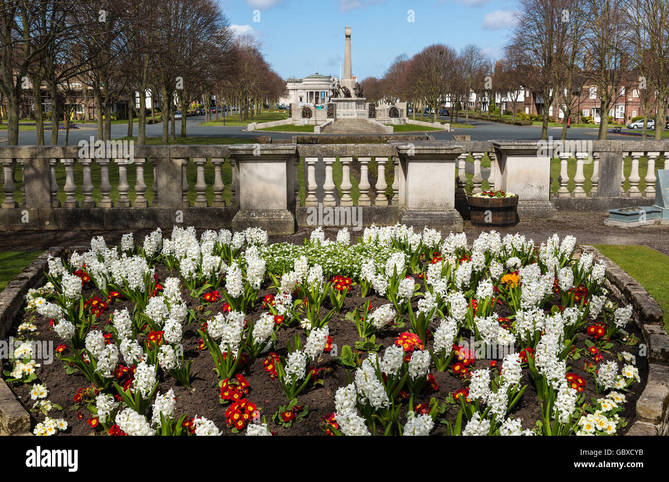 Hillsborough Memorial Garden und Kriegerdenkmal, Port Sunlight, Wirral, England Stockfoto