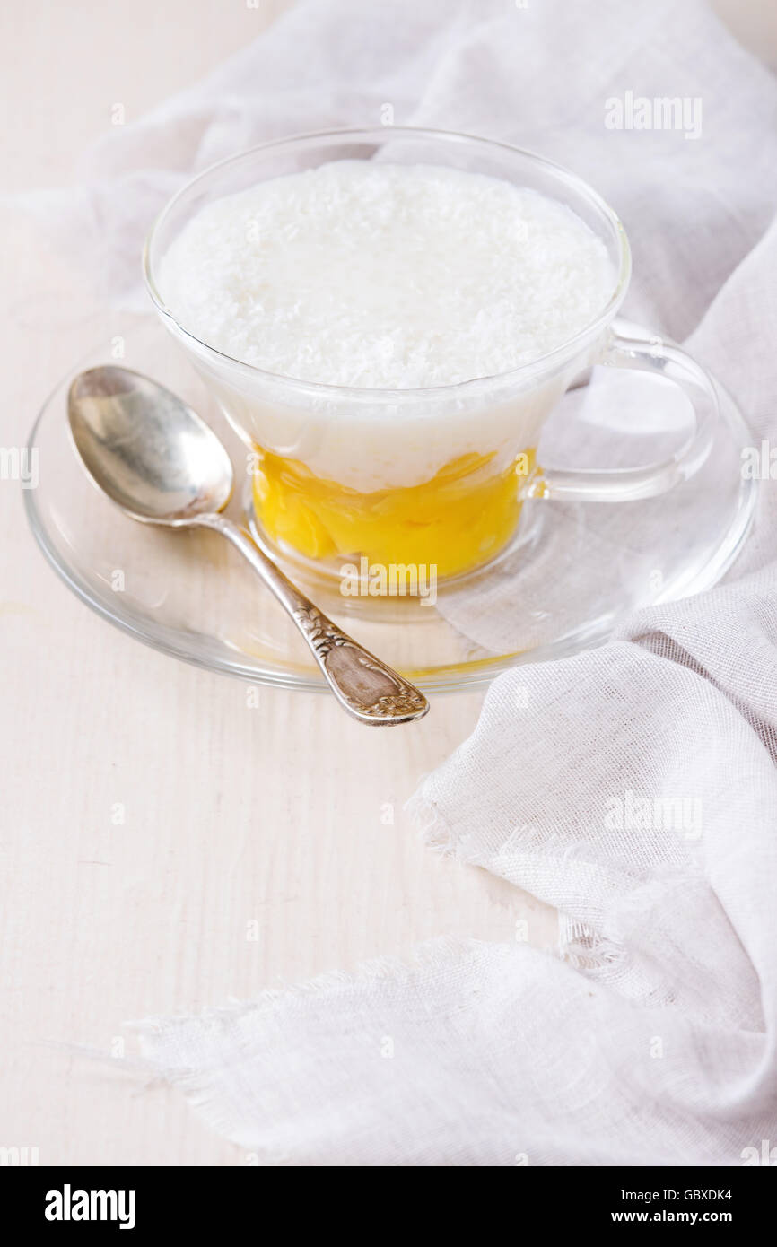 Tapioka Dessert mit mango Stockfoto