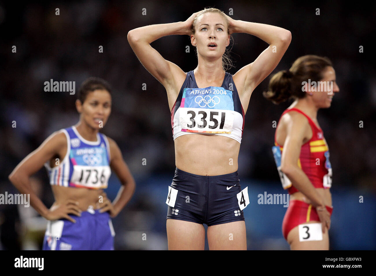 Leichtathletik - Olympische Spiele Athen 2004 - Frauen 1500m - Runde eins - Wärme ein Stockfoto