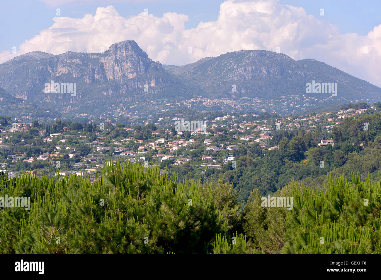 Umgebung von Saint Paul de Vence, Gemeinde im Département Alpes-Maritimes an der Côte d ' Azur Stockfoto