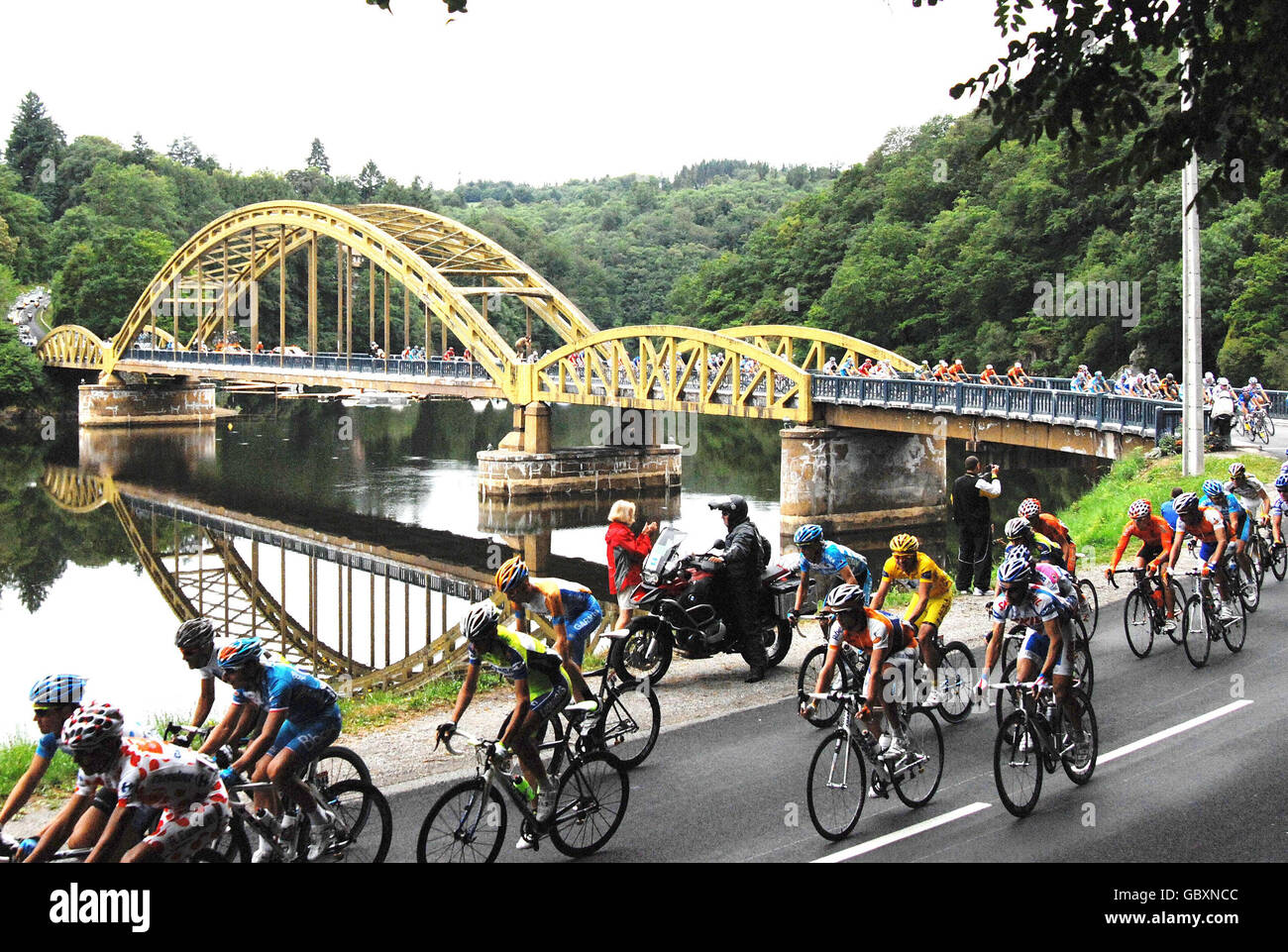 Radfahren - Tour de France 2009 - Etappe zehn. Aktion von der 10. Etappe der Tour De France in Limoges, Frankreich. Stockfoto