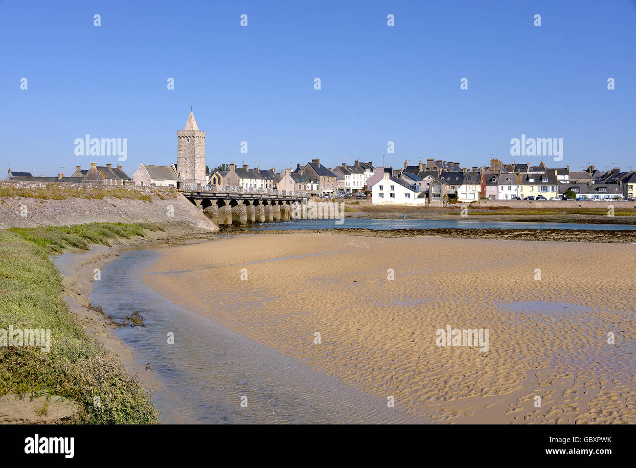 Strand von Port-Bail in Frankreich Stockfoto