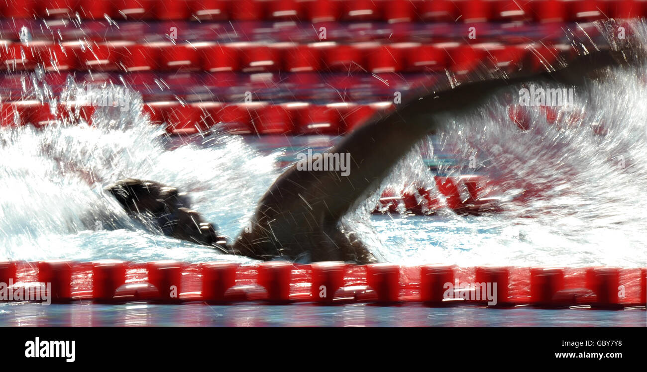 Schwimmen - FINA-Weltmeisterschaften 2009 - Tag vierzehn - Rom. Ein Teilnehmer während der 400-m-Einzelmedaillenmeisterschaft der Männer während der FINA-Weltmeisterschaft in Rom, Italien. Stockfoto