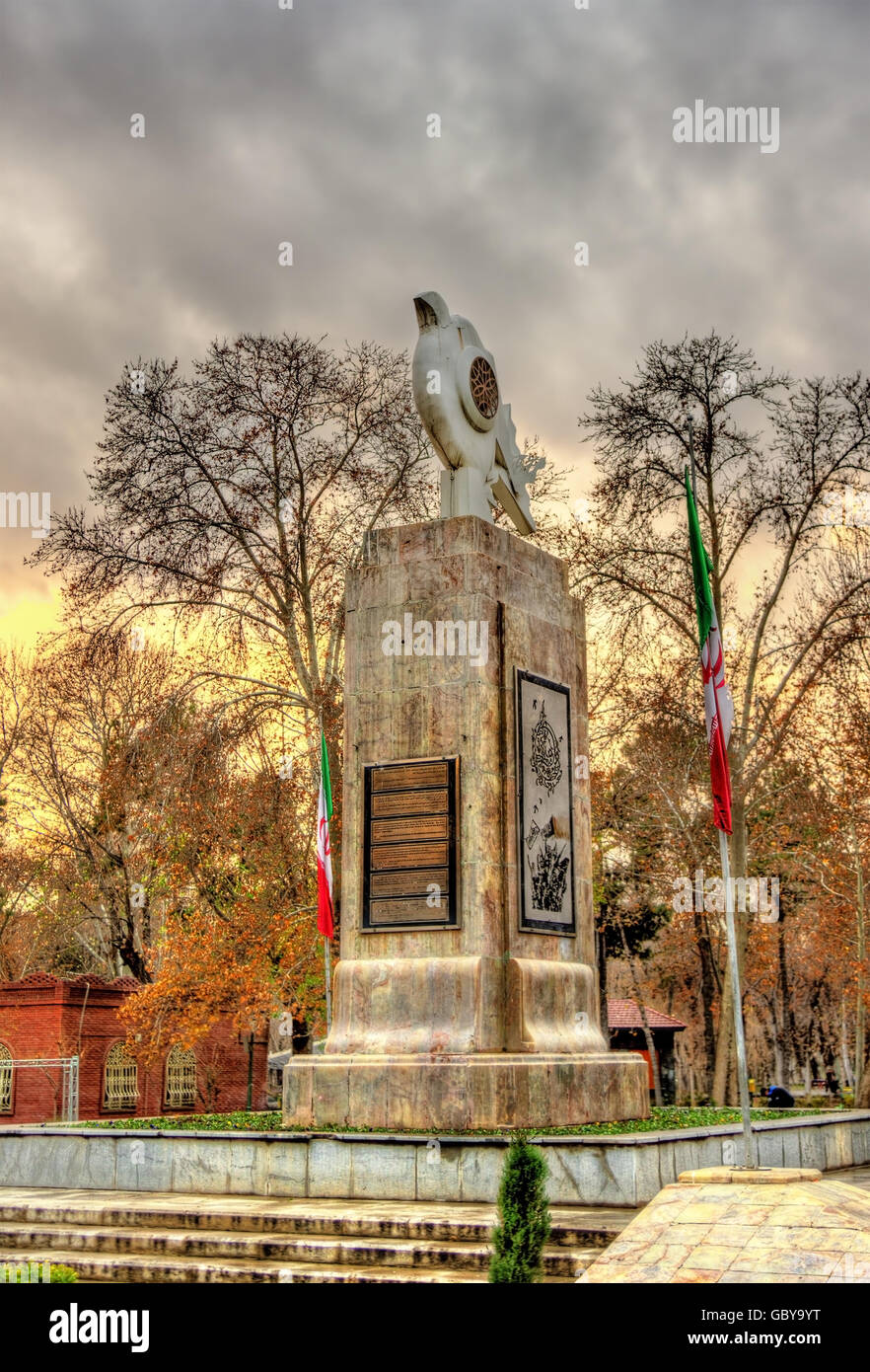 Denkmal im Park-e Shahr (Stadtpark) - Teheran Stockfoto