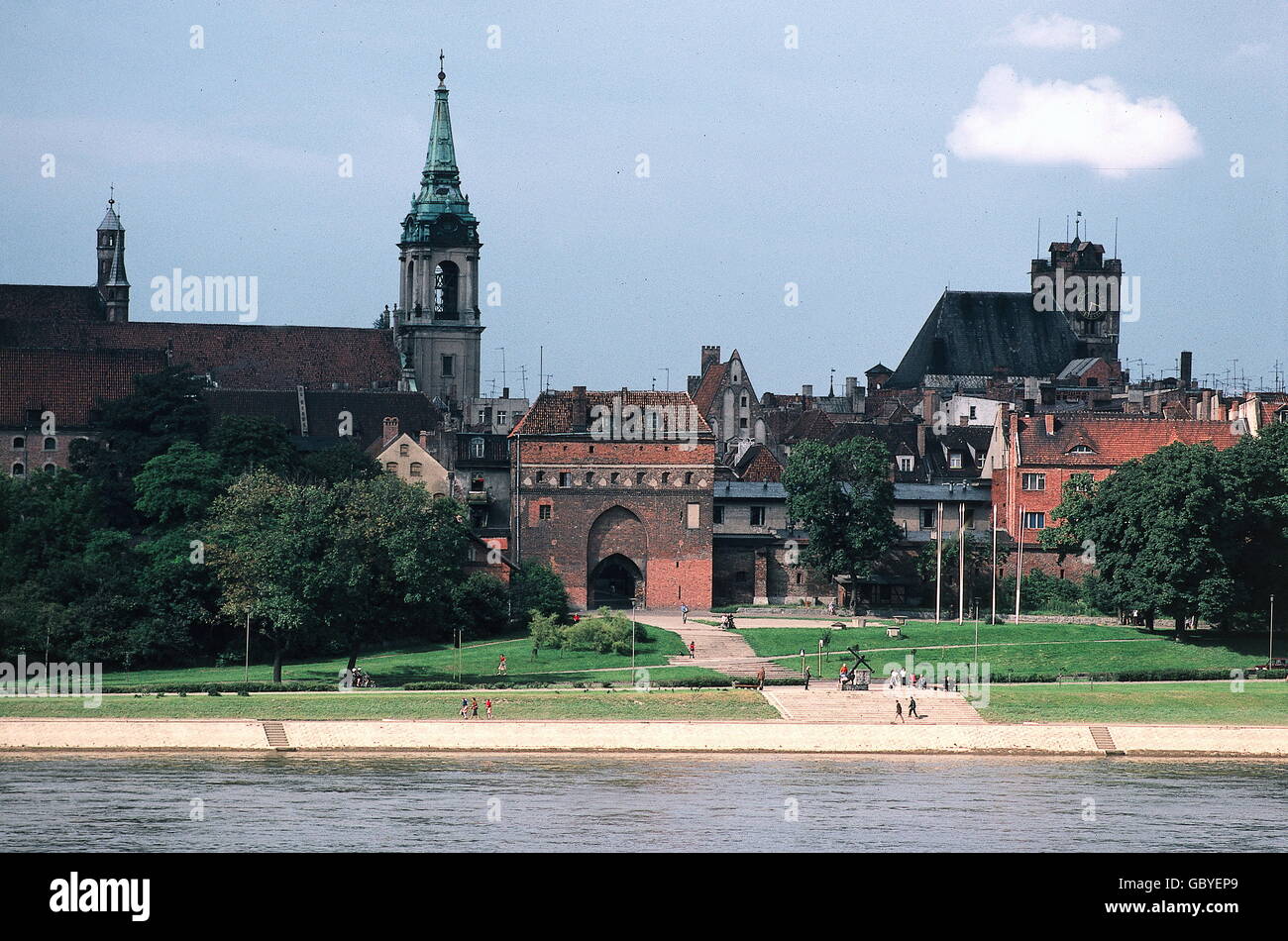 Geographie / Reisen, Polen, gerissen, Blick auf die Stadt von der Weichsel, 1980, Zusatz-Rechte-Clearences-nicht vorhanden Stockfoto