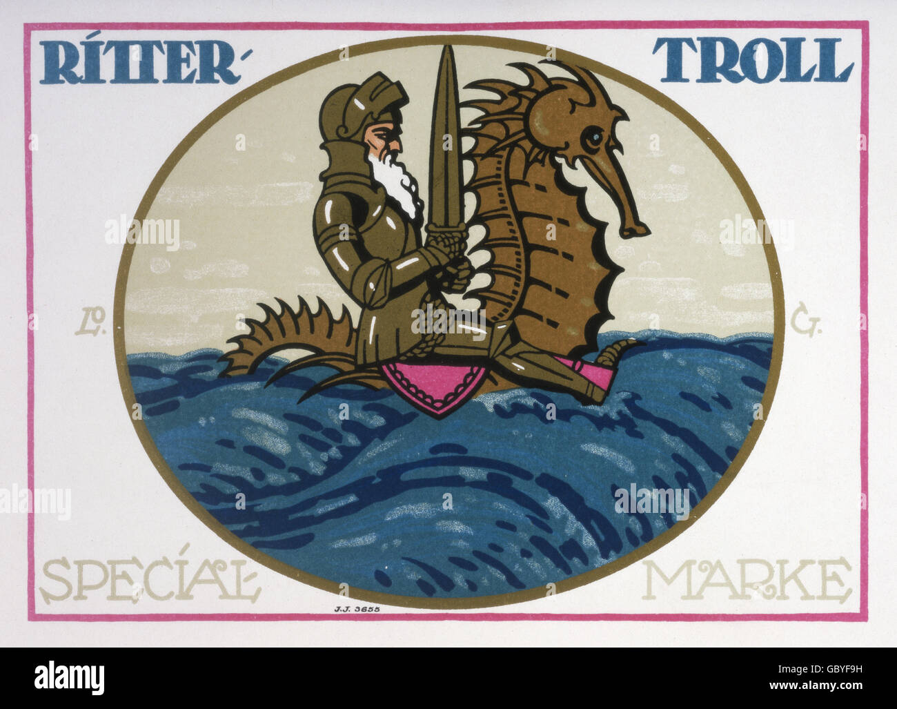Werbung, Werbung 'RitterTroll Special - Marke', Datum und Urheber unbekannt, ca. Ende des 19./Anfang des 20. Jahrhunderts, Zusatzrechte-Clearences-nicht vorhanden Stockfoto
