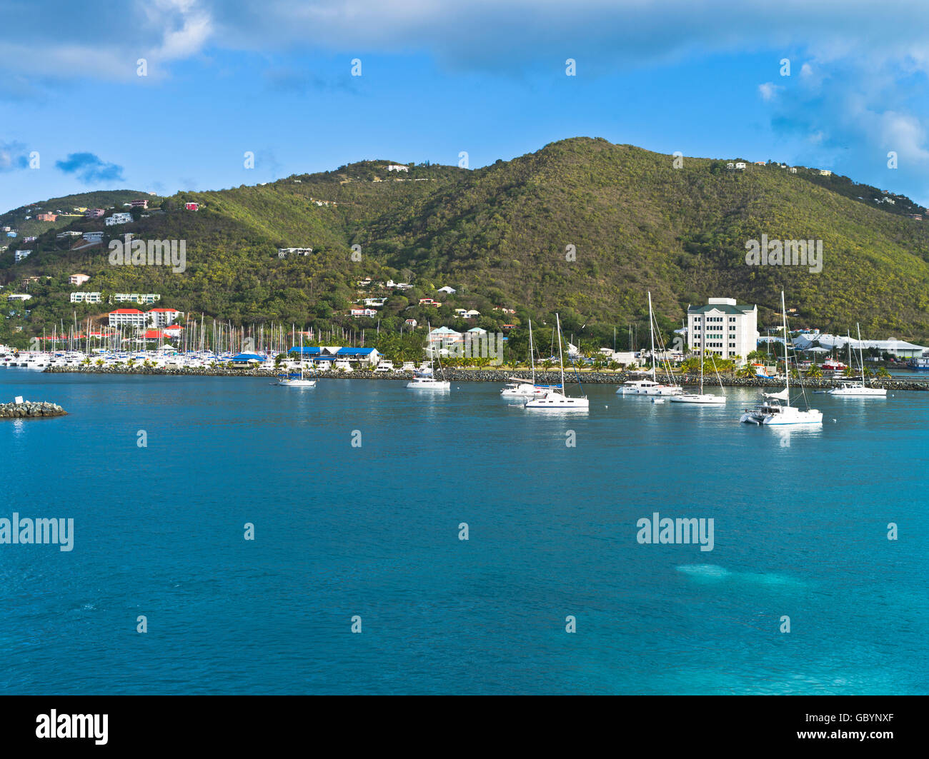 dh Road Town TORTOLA Karibik Road Town Hafen Marina Yachten Stockfoto
