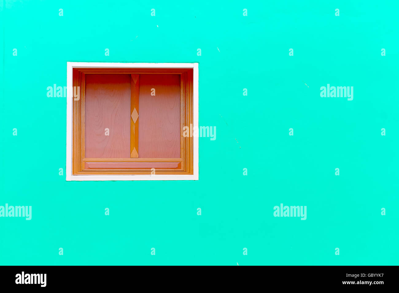 Wand und Fenster Rahmen Stockfoto