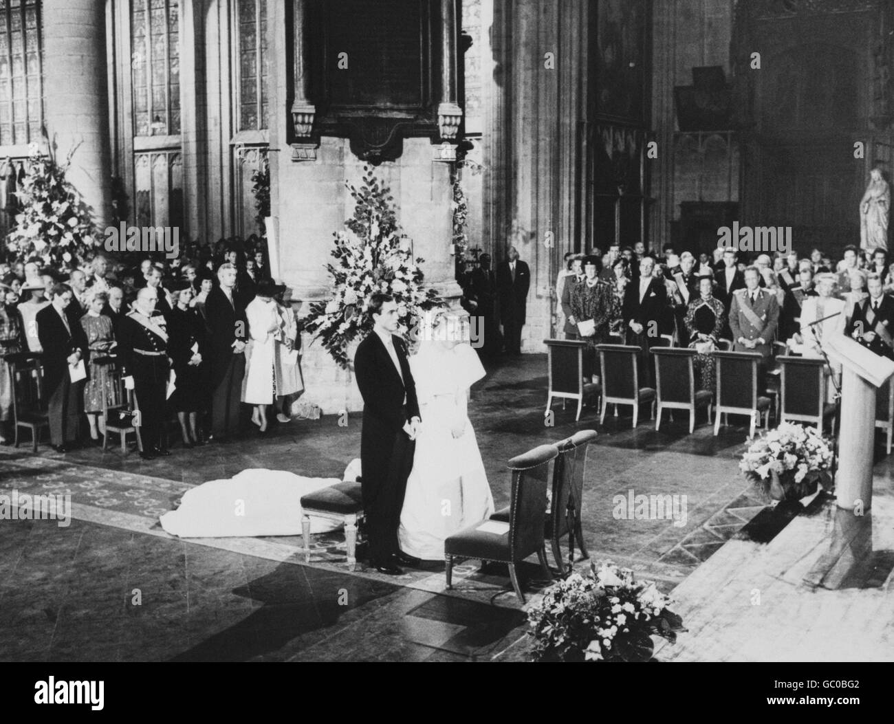 Internationalen Royalty - Hochzeiten - Prinzessin Astrid und Erzherzog Lorenz - Brüssel - 1984 Stockfoto