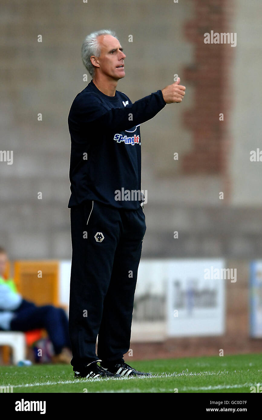 Wolverhampton Wanderers' Manager Mick McCarthy während einer Pre Season Friendly im Vale Park, Stoke on Trent. Stockfoto