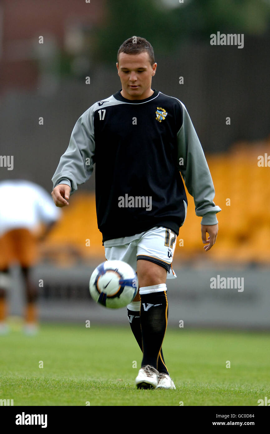 Fußball - Pre Season Friendly - Port Vale V Wolverhampton Wanderers - Vale Park. Stephen Thompson von Port Vale während einer Vorsaison im Vale Park, Stoke on Trent. Stockfoto