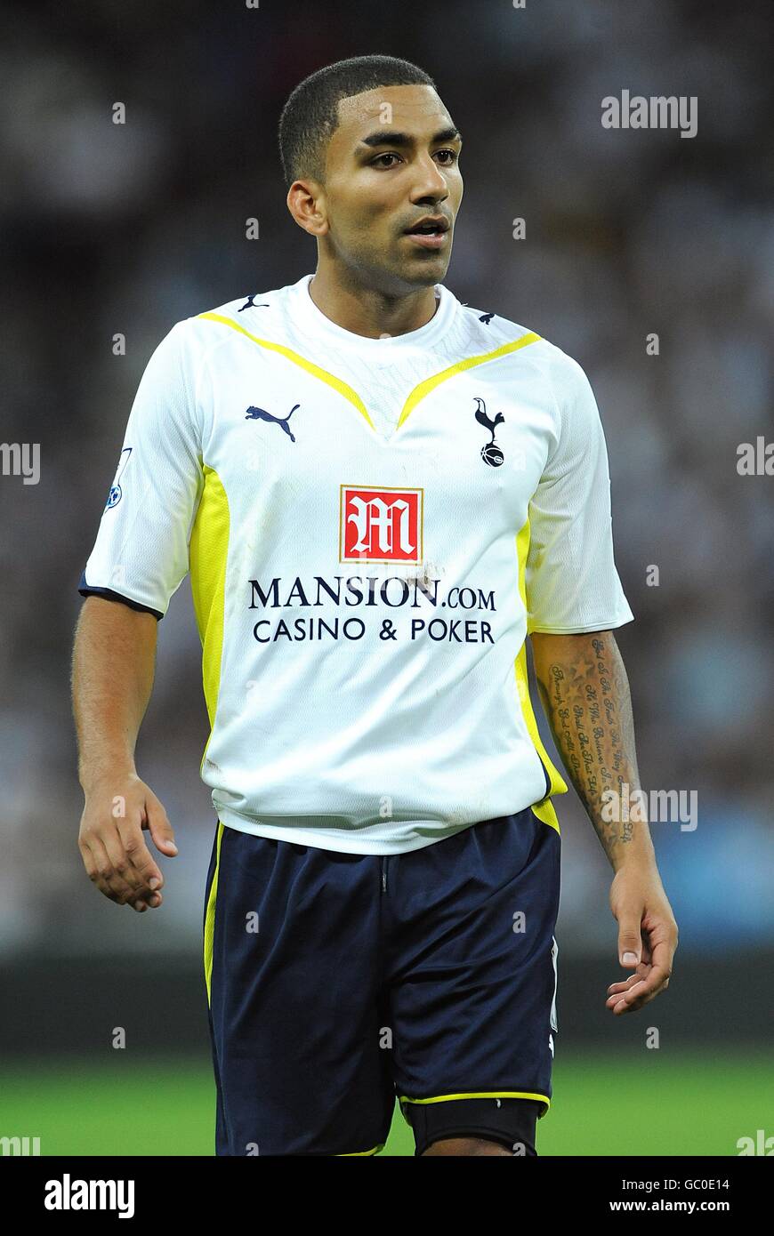 Fußball - Wembley Cup 2009 - Tottenham Hotspur gegen Barcelona - Wembley Stadium. Aaron Lennon, Tottenham Hotspur Stockfoto
