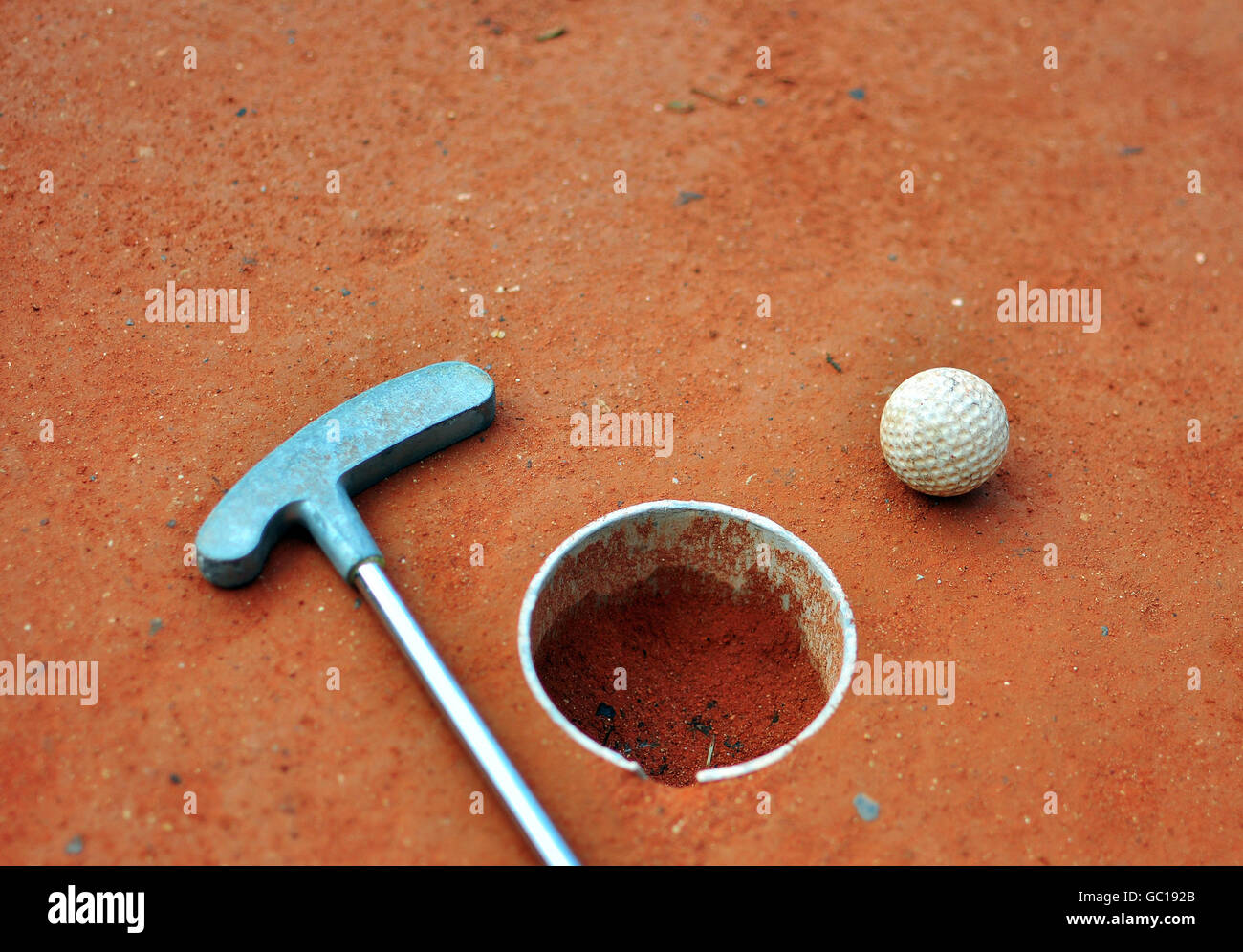 Minigolf-Hintergrund Stockfoto