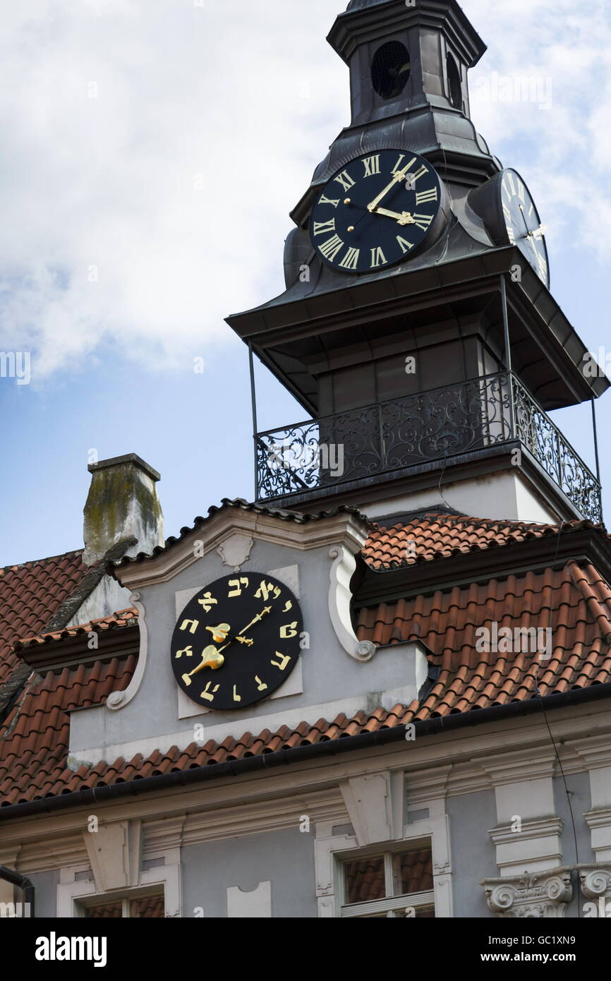 Das jüdische Rathaus in Prag, Tschechische Republik Stockfoto