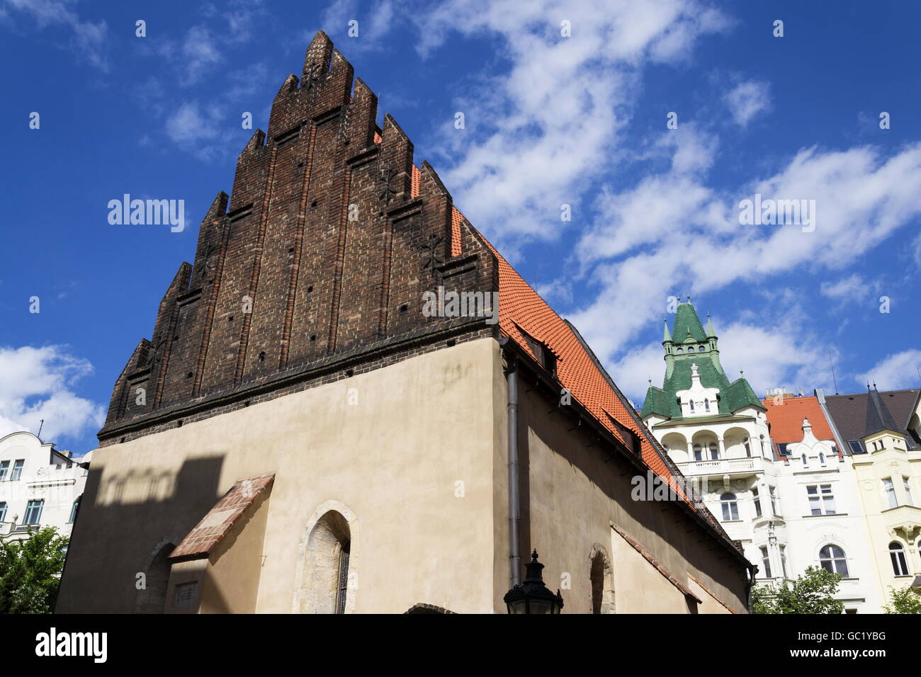 Alte neue Synagoge, Prag - älteste aktive europäische Stockfoto
