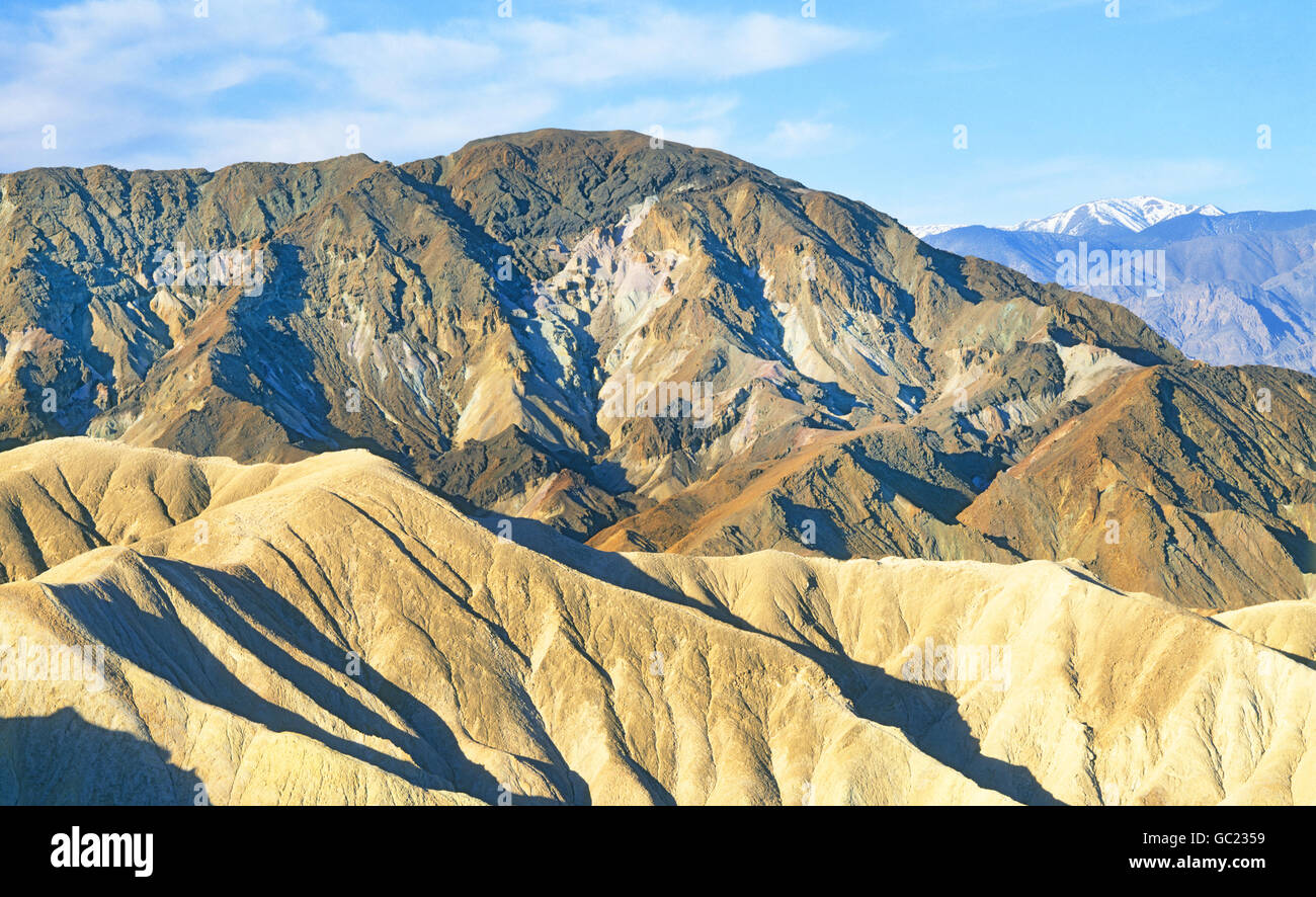 Die zerklüftete Wüstenlandschaft des Death Valley National Park in Kalifornien Stockfoto