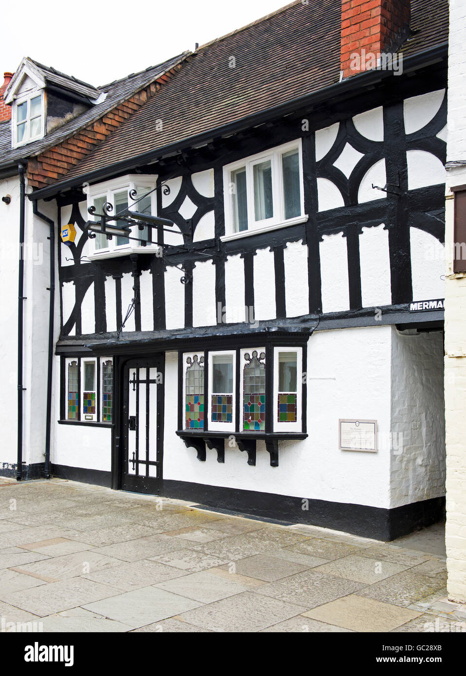 Das Mermaid Inn, Welshpool, Powys, Wales, UK Stockfoto