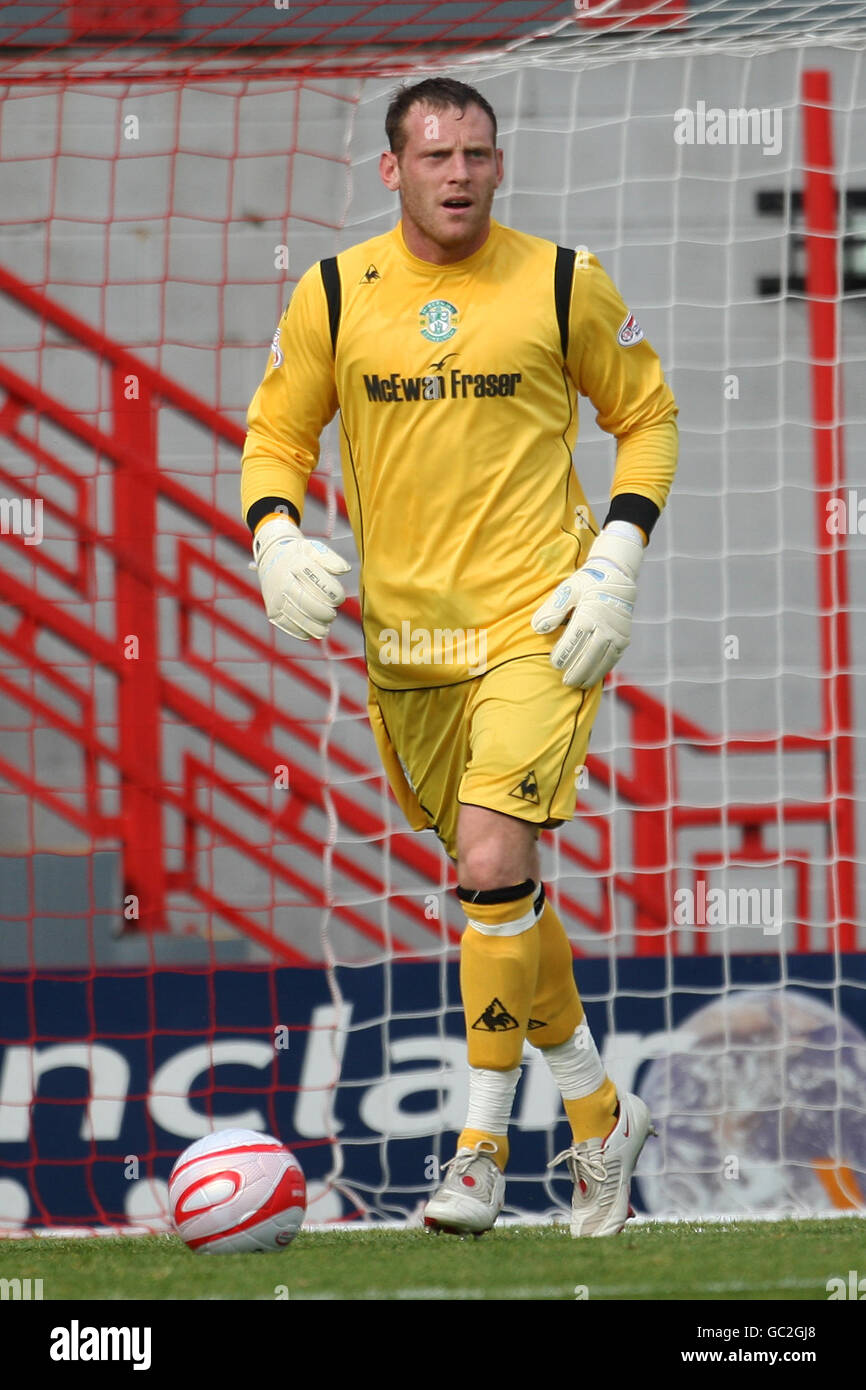 Fußball - Clydesdale Bank Scottish Premier League - Hamilton Academical / Hibernian - New Douglas Park. Graham Stack, Hibernian Stockfoto