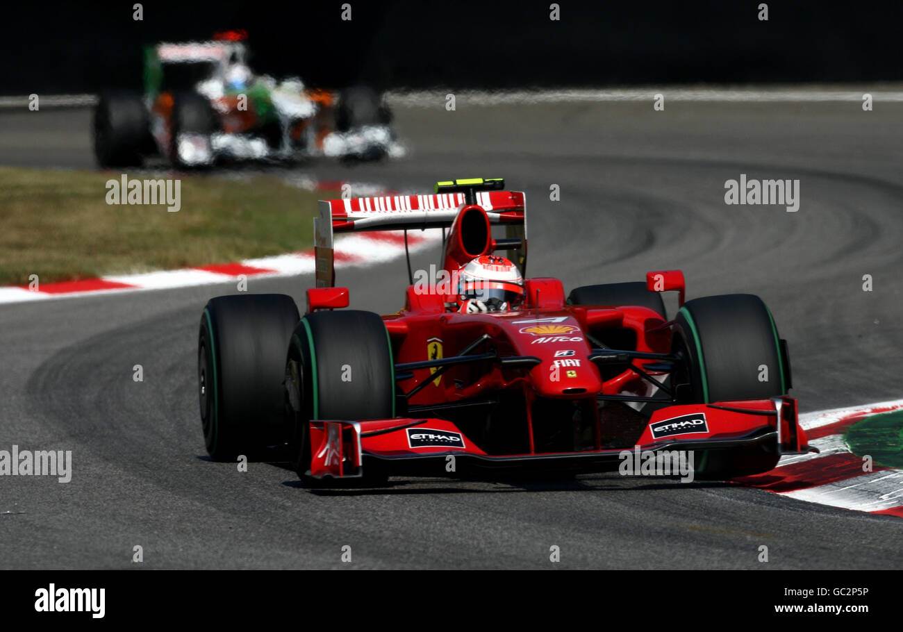 Ferrai-Fahrer Kimi Räikkönen beim Großen Preis von Italien auf dem Monza Circuit, Italien. Stockfoto