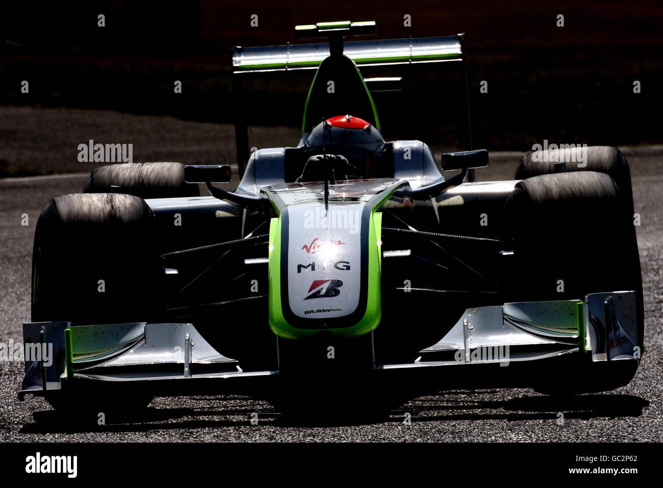 Brawn GP-Pilot Rubens Barrichello beim Großen Preis von Italien auf dem Monza Circuit, Italien. Stockfoto