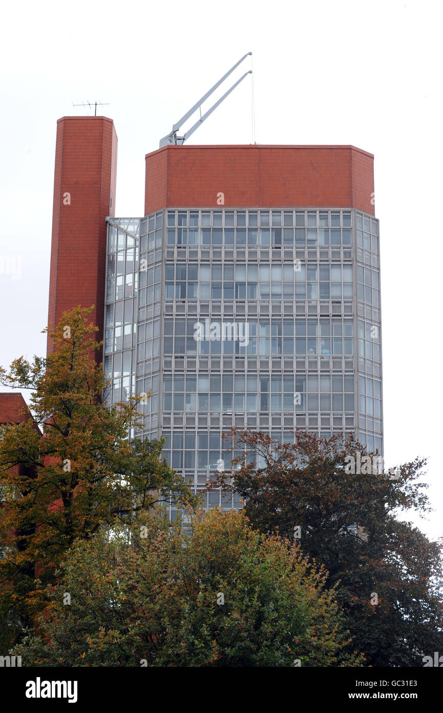 Das Engineering Building an der Leicester University, entworfen von den Architekten James Stirling, James Gowan und dem Bauingenieur Frank Newby und fertiggestellt 1963 Stockfoto