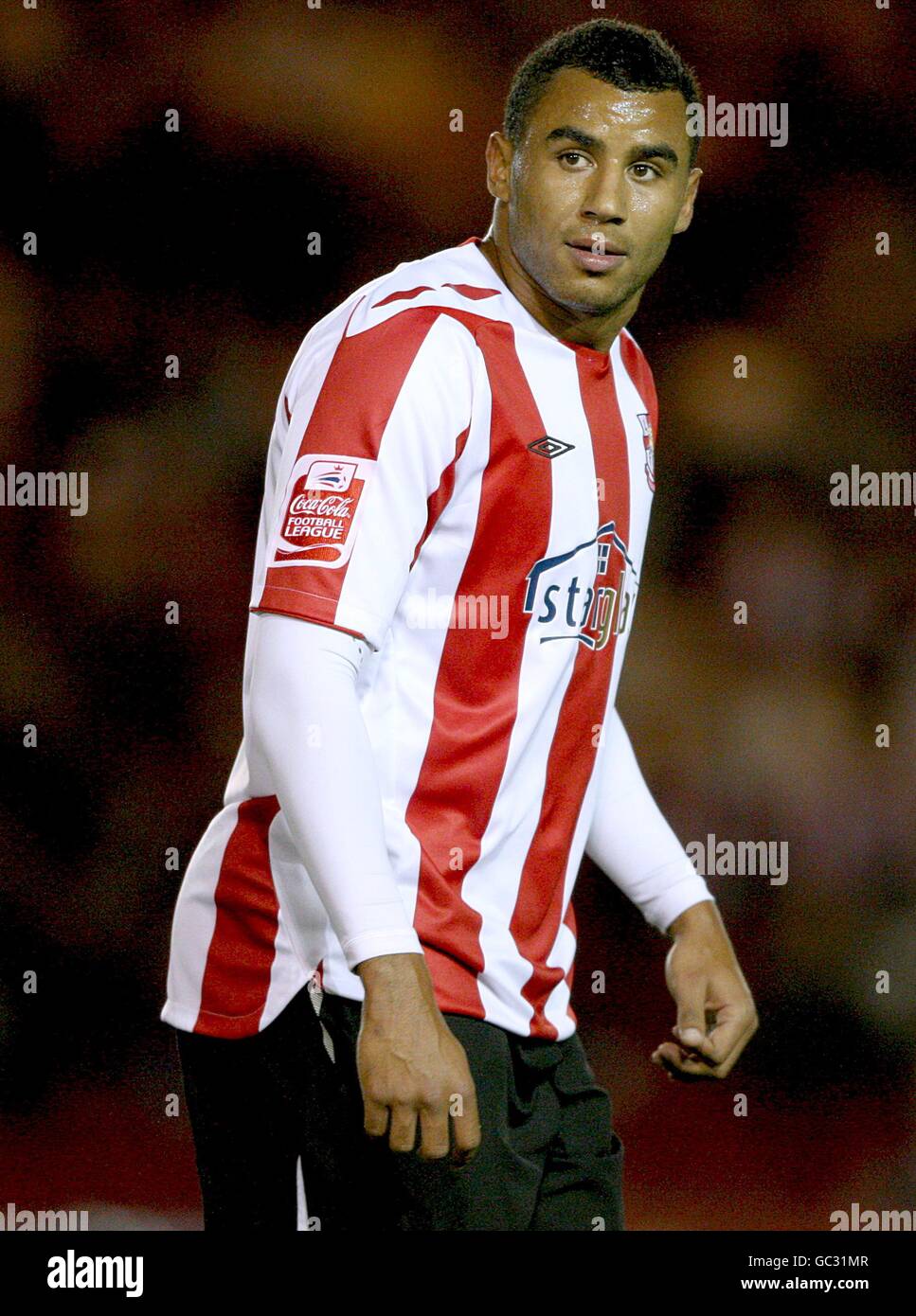 Fußball - Coca-Cola Football League Two - Lincoln City / Notts County - Sincil Bank. Rene Howe, Lincoln City Stockfoto