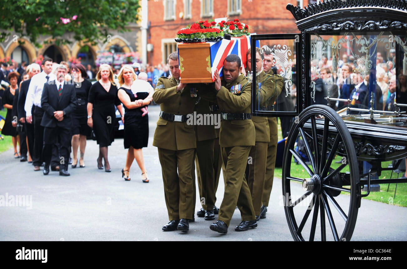 Serjeant Paul McAleese Beerdigung Stockfoto