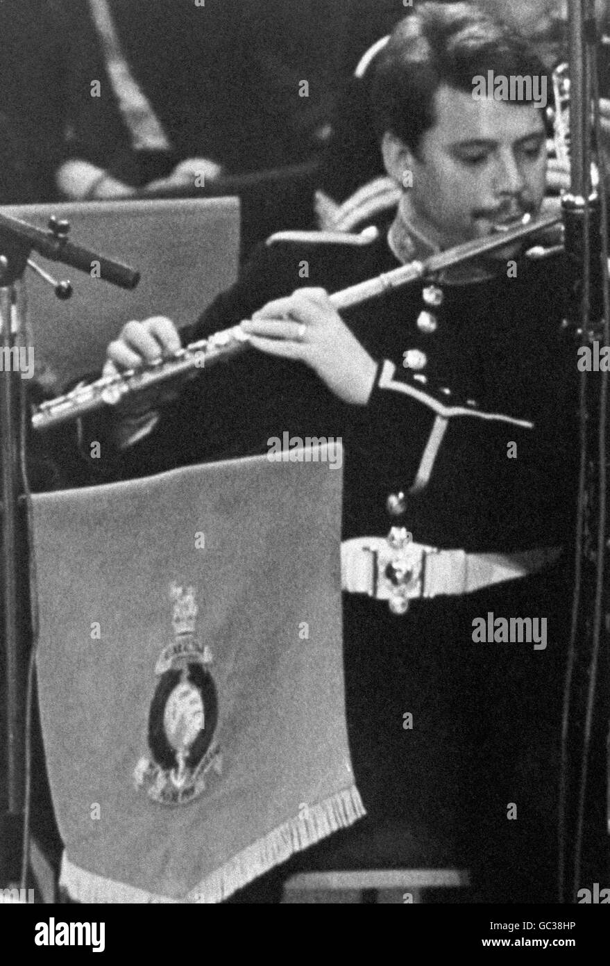 Der Musiker Richard Mark Jones, 26, einer der Royal Marines Bandsmen, die bei dem Bombenangriff auf Deal Barracks, Walmer, Kent, getötet wurden Stockfoto