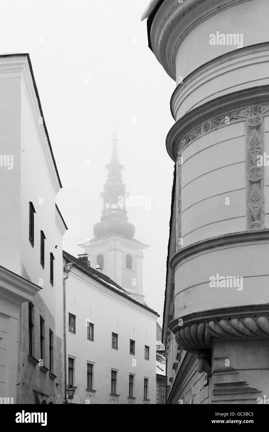 Gasse in der historischen Bezirk Krems Wachau Valley, Niederösterreich, Österreich, Europa Stockfoto