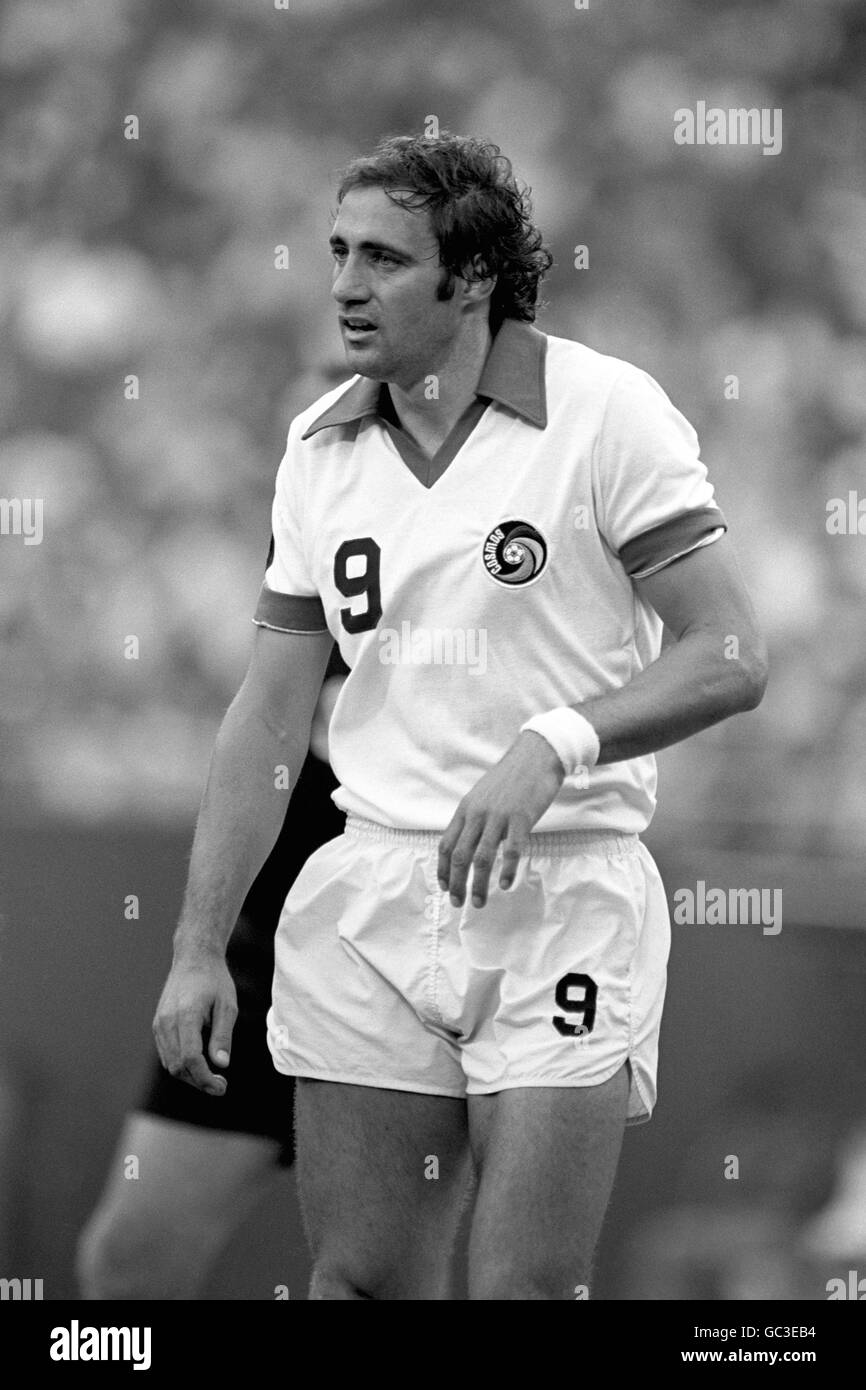 Fußball - NASL Playoff Game - New York Cosmos / Tampa Bay Rowdies. Giorgio Chinaglia, New York Cosmos Stockfoto