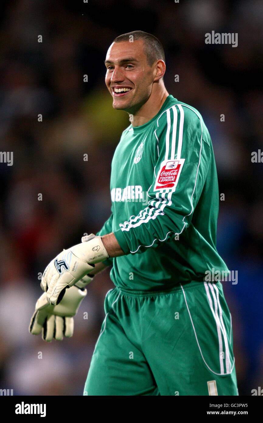 Fußball - Coca-Cola Football League Championship - Cardiff City / Derby County - Cardiff City Stadium. Stepehn Bywater, Derby County Stockfoto