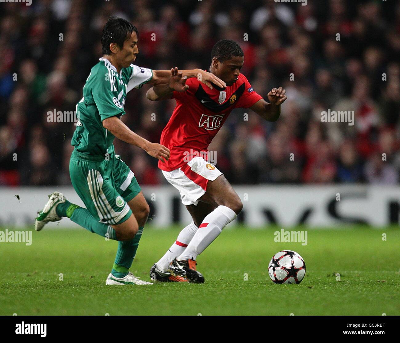 Fußball - UEFA Champions League - Gruppe B - Manchester United V VfL Wolfsburg - Old Trafford Stockfoto Fußball - UEFA Champions League - Gruppe B - Manchester United V VfL Wolfsburg - Old Trafford Stockfoto