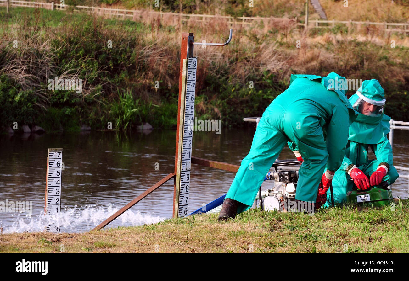 Fluss Trent Kontamination Stockfoto