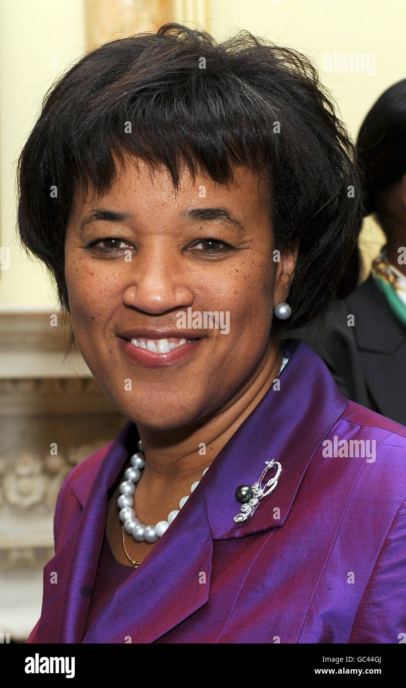 Baroness Scotland während des Black Powerlist Empfangs in Downing Street, London. Stockfoto