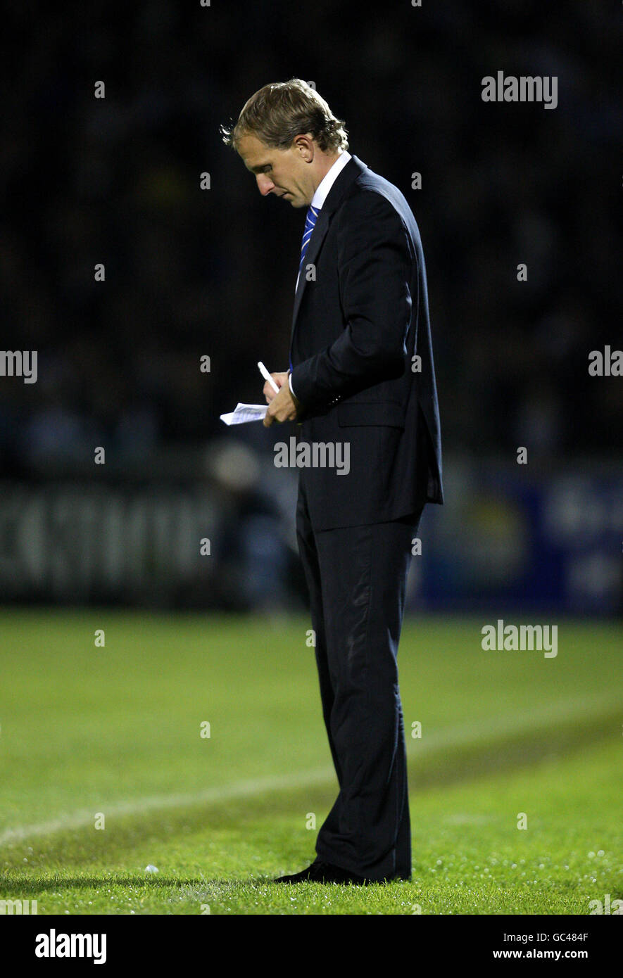 Fußball - Coca-Cola Football League One - Bristol Rovers gegen Leeds United - The Memorial Stadium. Paul Trollope, Manager von Bristol Rovers Stockfoto