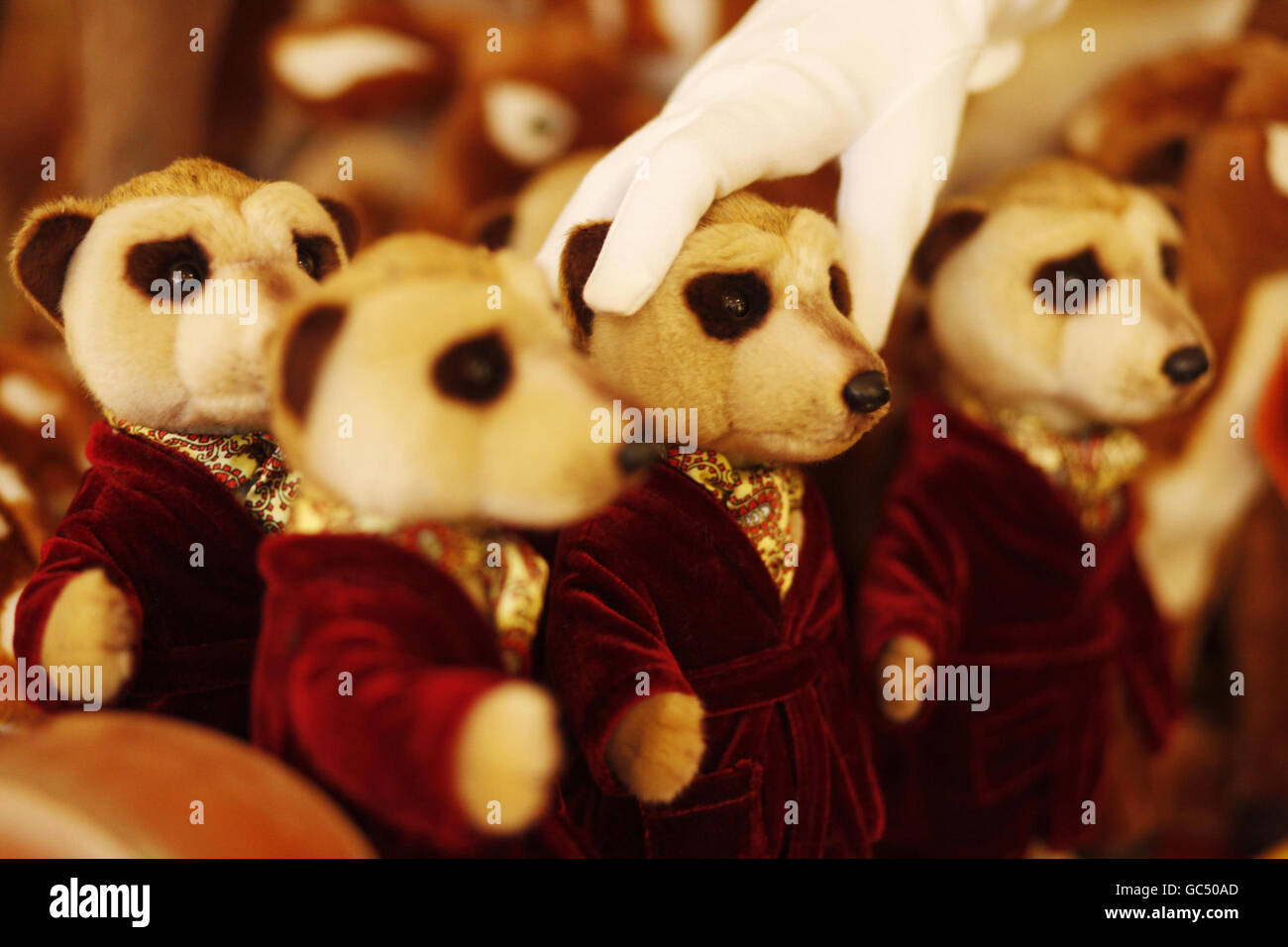 "Vergleichen die Erdmännchen" Spielzeug Stockfoto