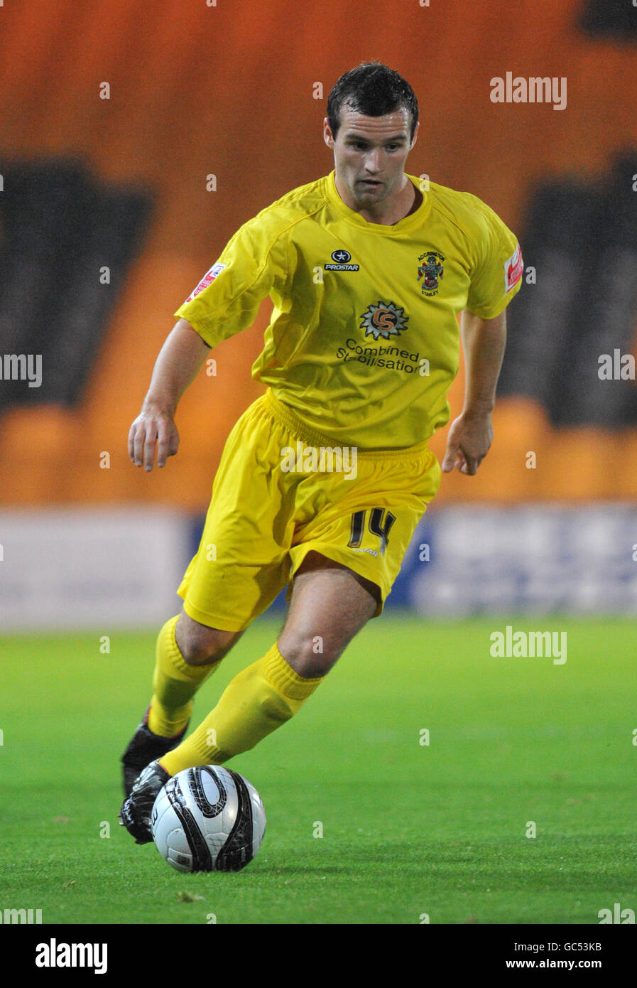 Fußball - Coca-Cola Football League Two - Port Vale / Accrington Stanley - Vale Park. James Ryan, Accrington Stanley Stockfoto