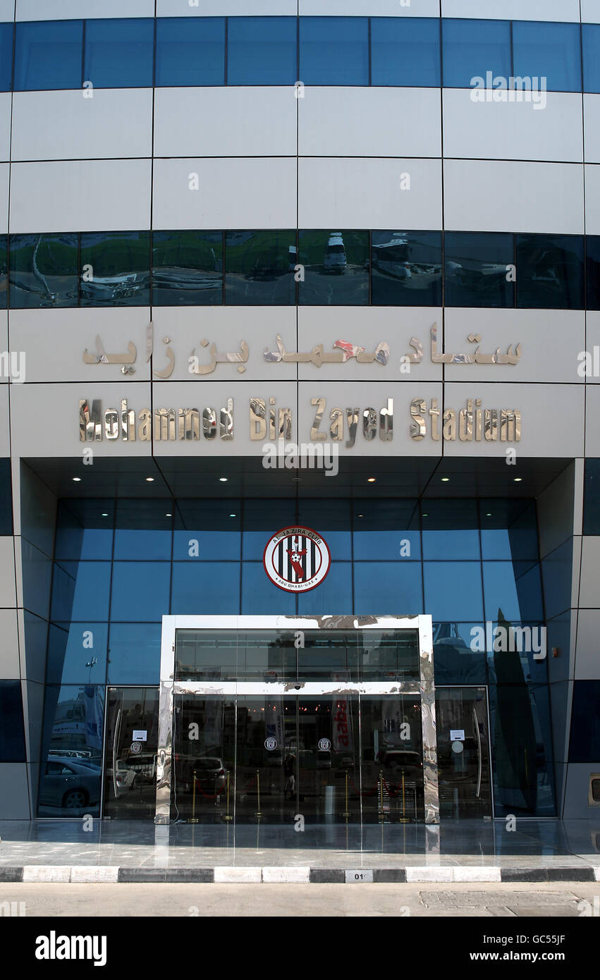 Fußball-Stadion - Mohammed Bin Zayed Stadium - Abu Dhabi Stockfoto