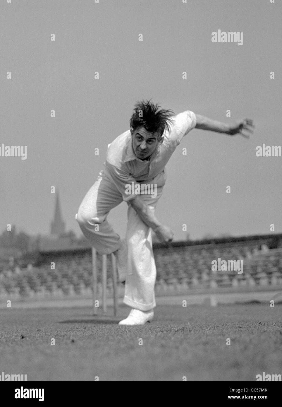 Cricket - Fred Trueman Photocall - Headingley. Fred Trueman, England und Yorkshire Fast Bowler. Stockfoto