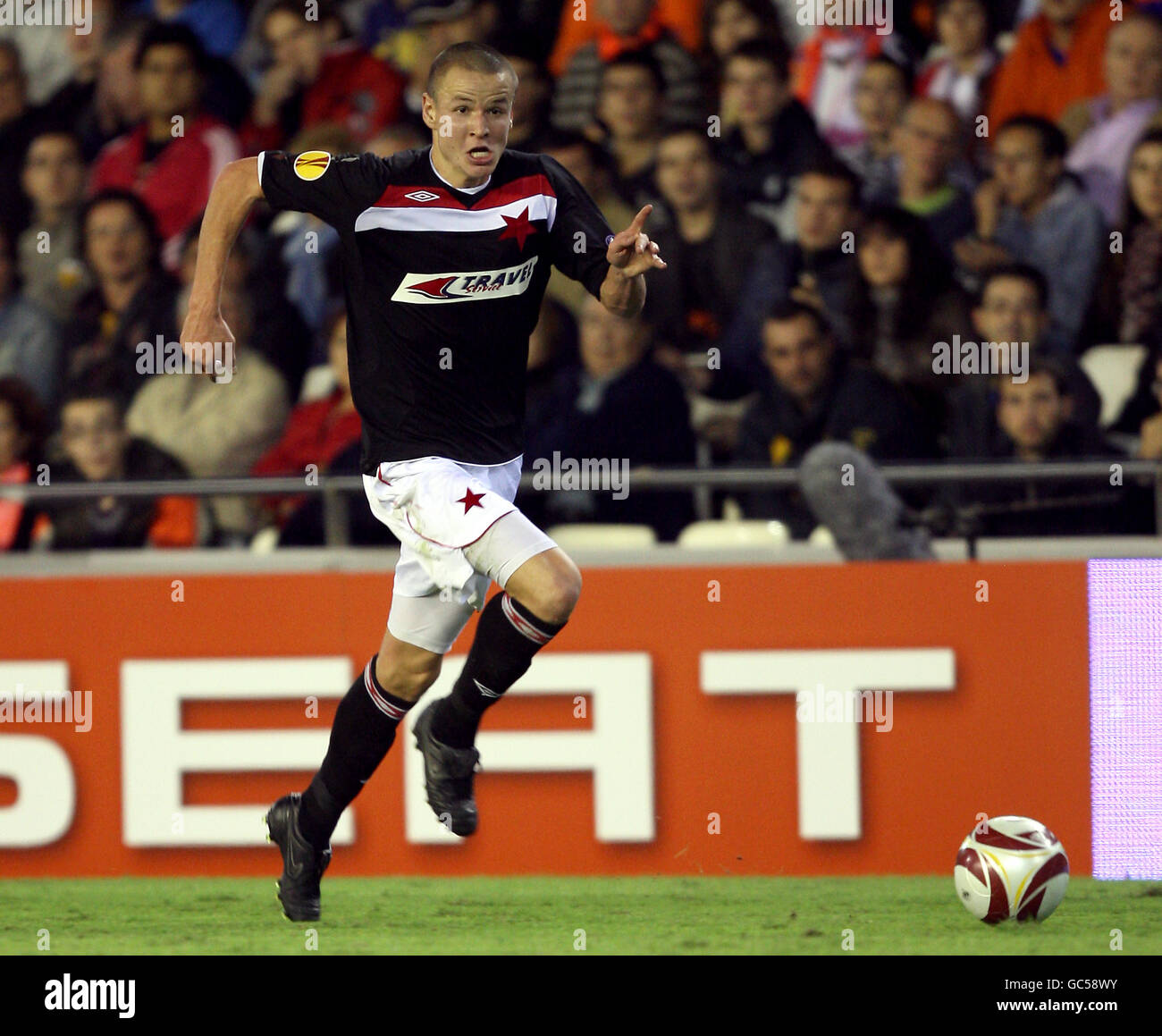 Fußball - UEFA Europa League - Gruppe B - Valencia V SK Slavia Prag - Mestalla-Stadion Stockfoto