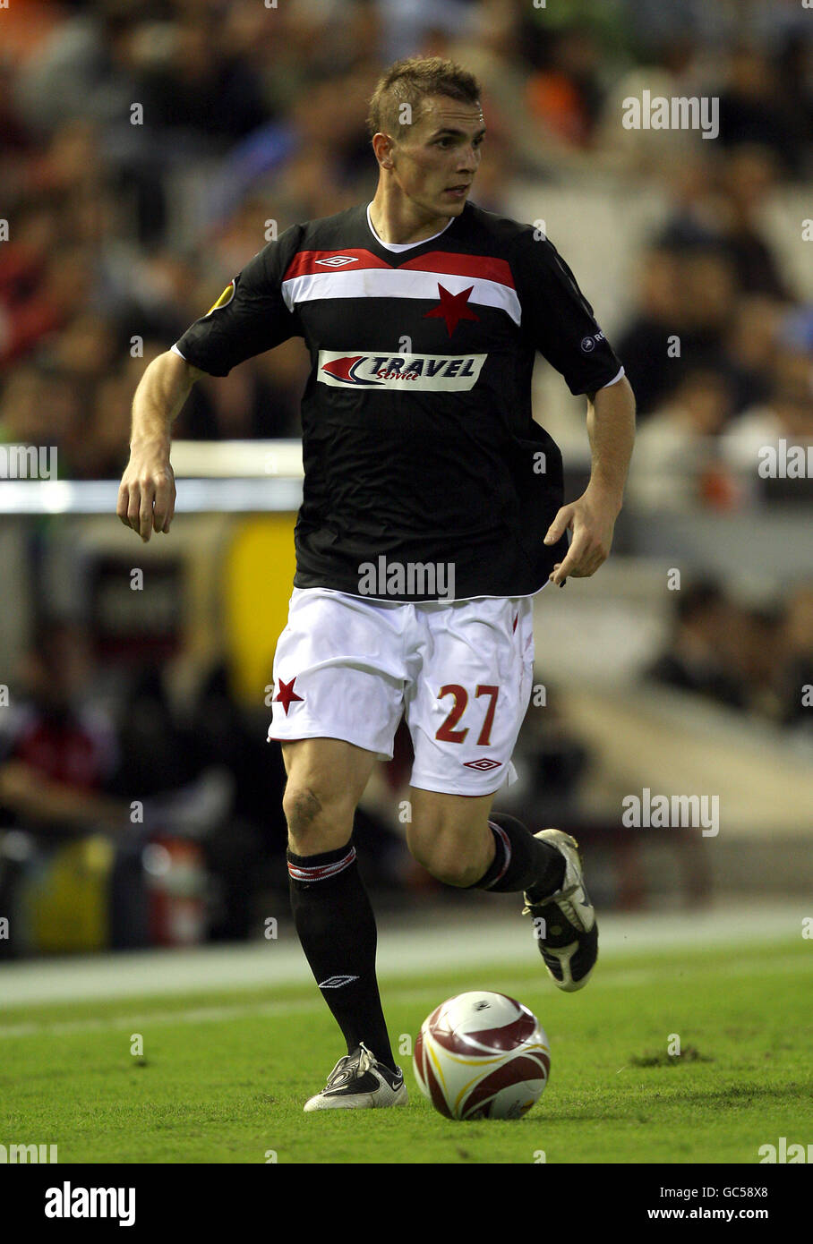 Fußball - UEFA Europa League - Gruppe B - Valencia V SK Slavia Prag - Mestalla-Stadion Stockfoto