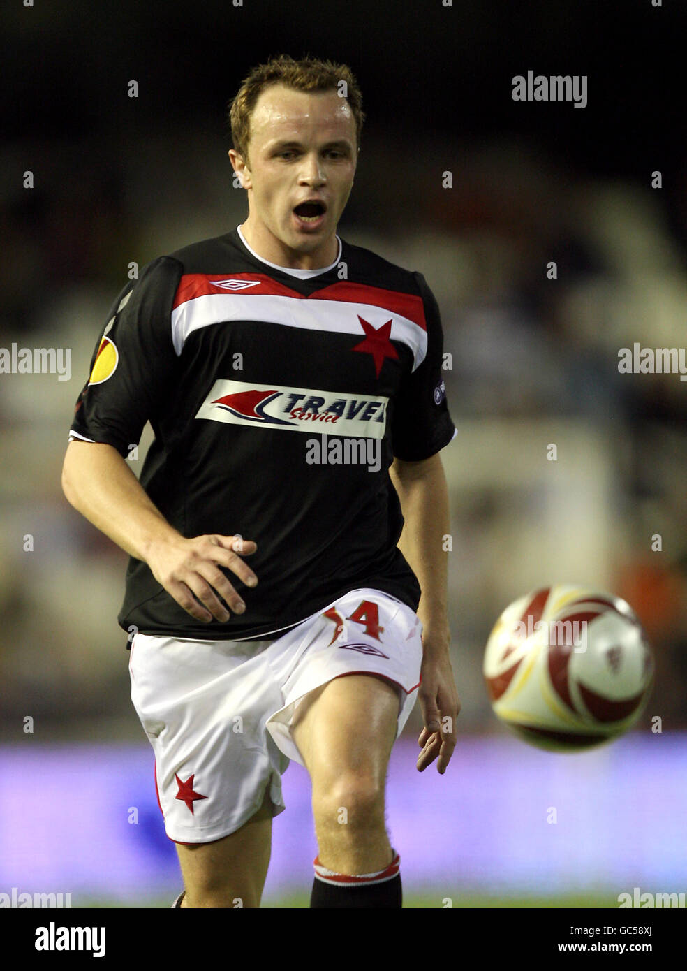 Fußball - UEFA Europa League - Gruppe B - Valencia V SK Slavia Prag - Mestalla-Stadion Stockfoto