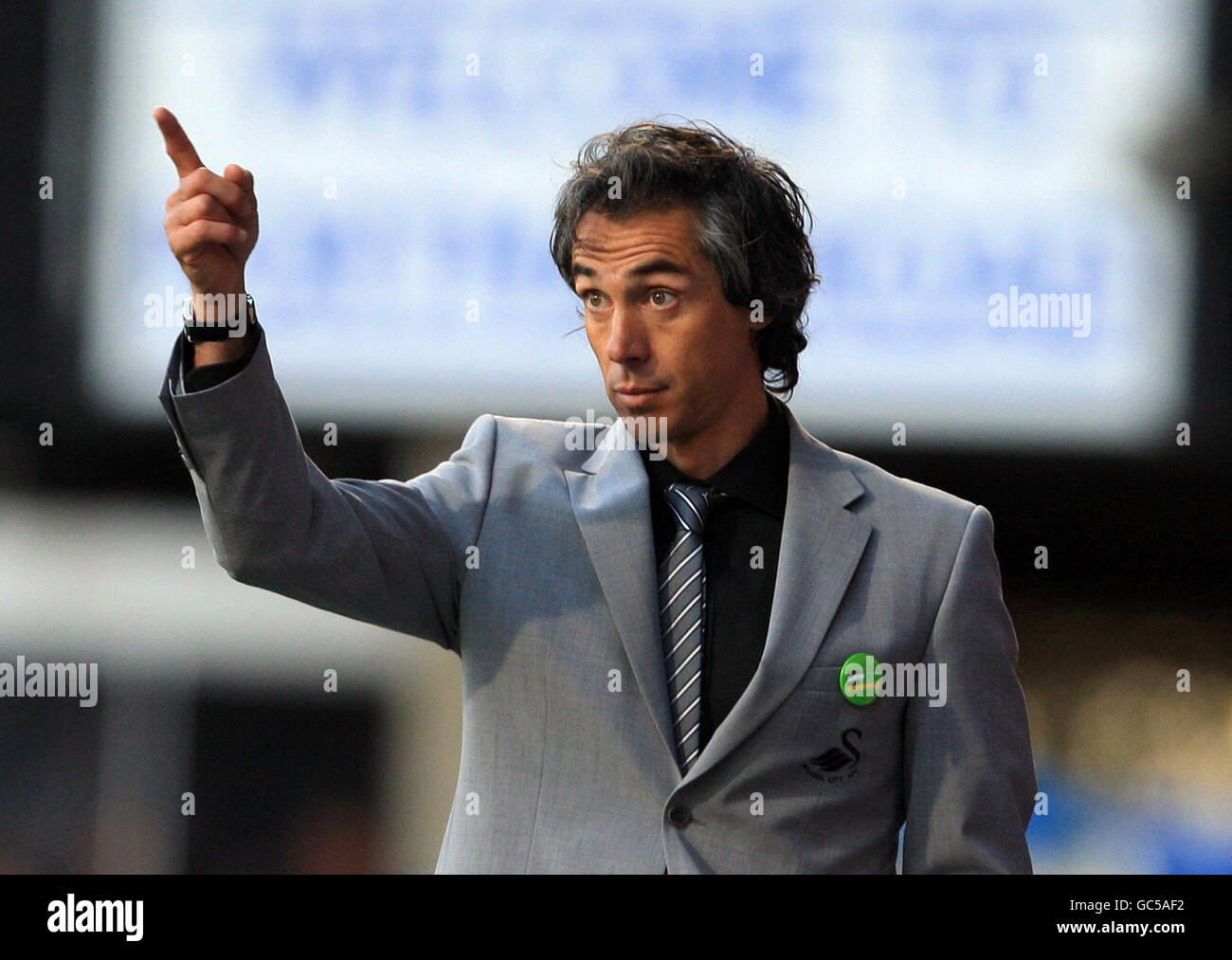 Fußball - Coca-Cola Football League Championship - Ipswich Town / Swansea City - Portman Road. Paulo Sousa, Manager von Swansea City, steht während des Coca-Cola Championship-Spiels in der Portman Road, Ipswich, auf der Touchline. Stockfoto