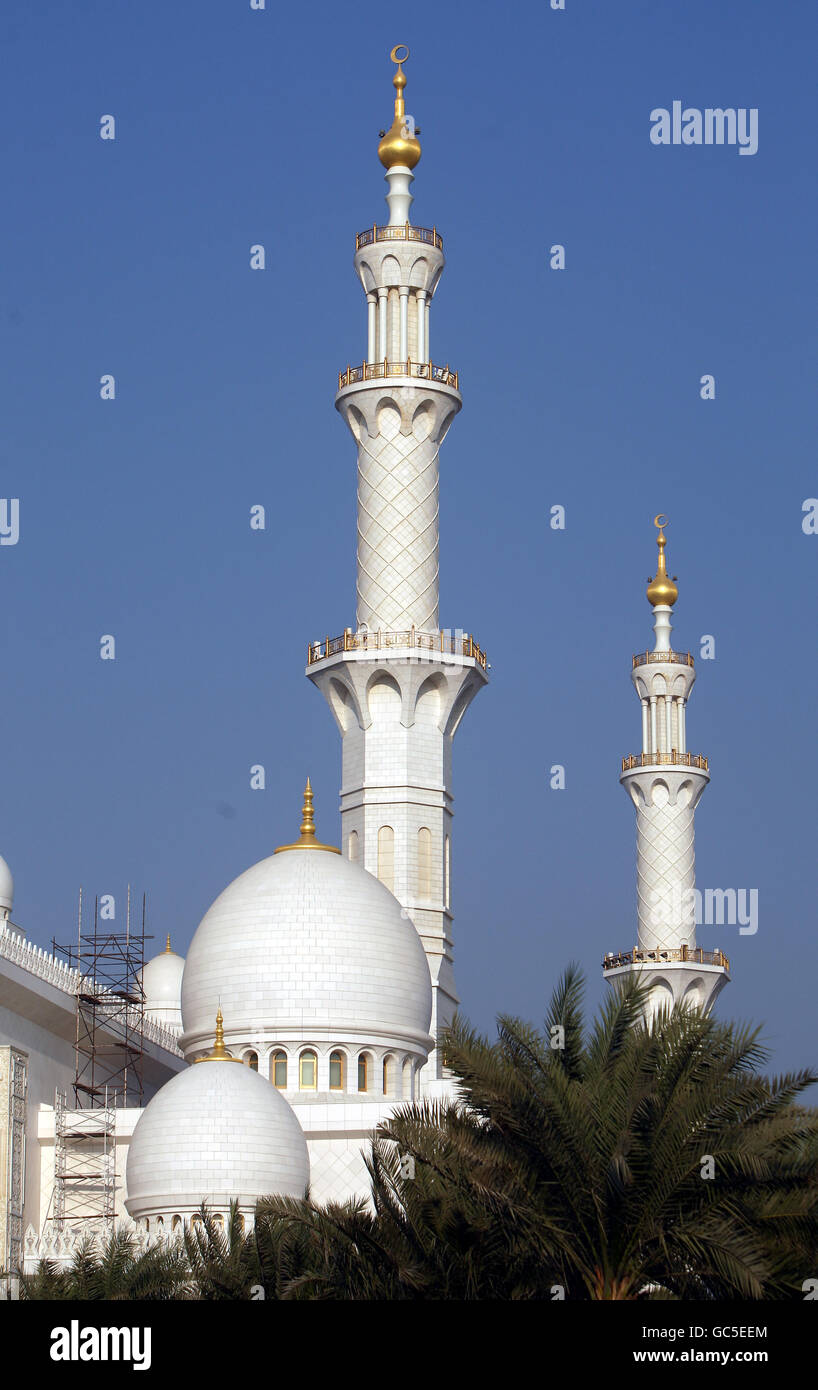Shaikh Zayed Moschee Abu Dhabi, Vereinigte Arabische Emirate Stockfoto